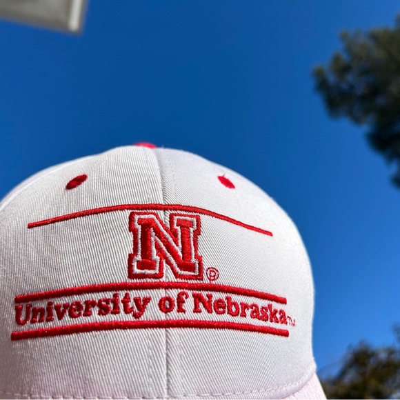 Vintage 90s University Nebraska Huskers The Game Split Bar snapback hat cap NCAA - Picture 3 of 15